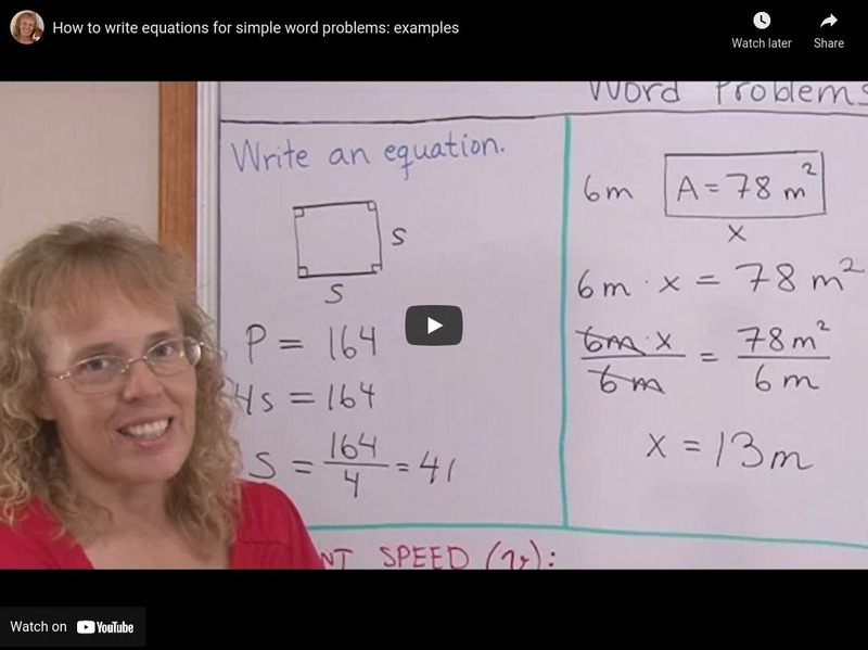 Math Mammoth: How to Write Equations for Simple Word Problems: Examples Instructional Video Math Mammoth: How to Write Equations for Simple Word Problems: Examples Instructional Video