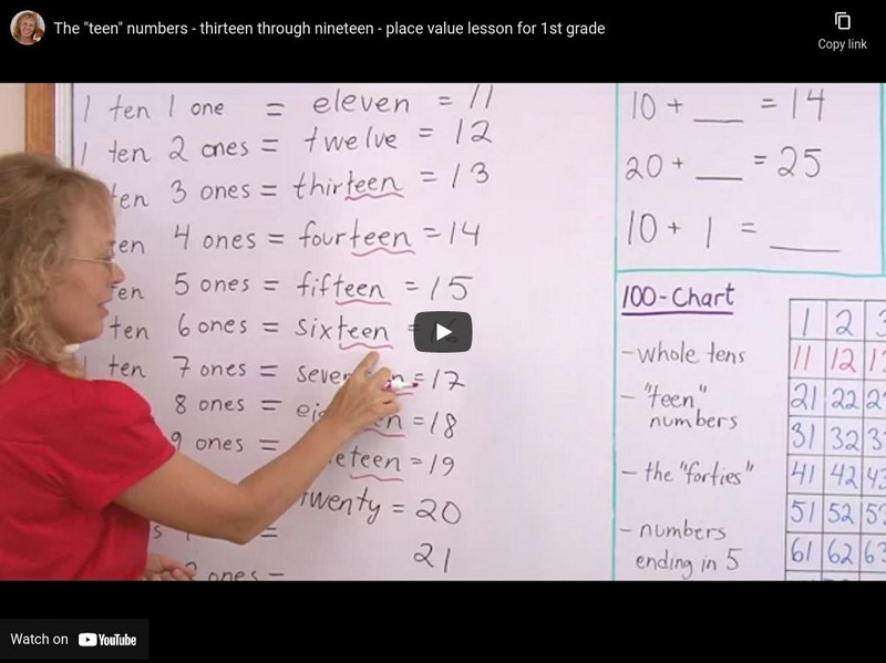Math Mammoth: The "Teen" Numbers: Thirteen Through Nineteen: Place Value Lesson Instructional Video Math Mammoth: The "Teen" Numbers: Thirteen Through Nineteen: Place Value Lesson Instructional Video