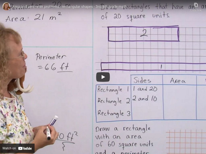 Math Mammoth: Area and Perimeter Problems: Rectangular Shapes Instructional Video Math Mammoth: Area and Perimeter Problems: Rectangular Shapes Instructional Video