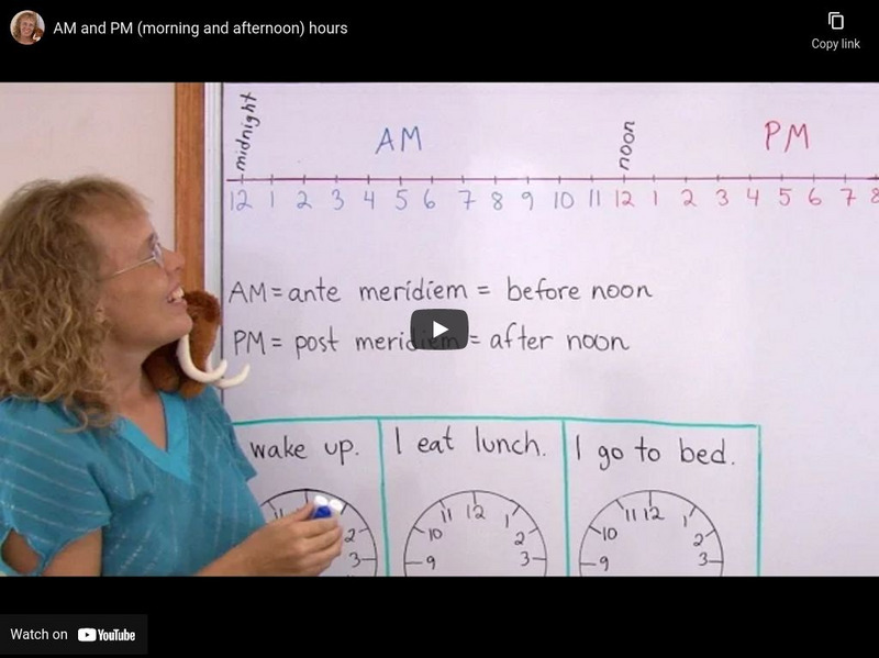 Math Mammoth: Am and Pm (Morning and Afternoon) Hours Instructional Video