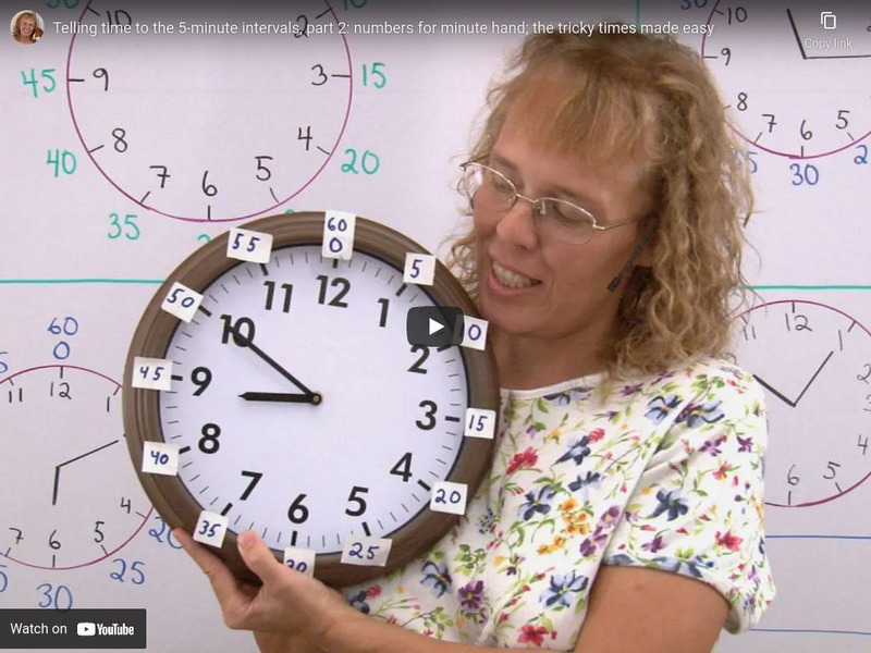 Math Mammoth: Telling Time to the 5 Minute Intervals, Part 2 Instructional Video