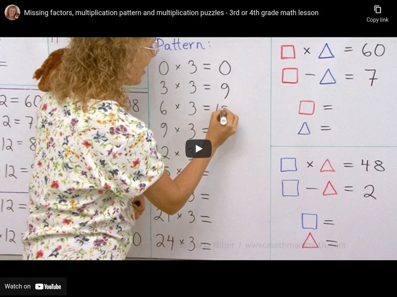 Math Mammoth: Missing Factors, Multiplication Pattern and Multiplication Puzzles Instructional Video Math Mammoth: Missing Factors, Multiplication Pattern and Multiplication Puzzles Instructional Video
