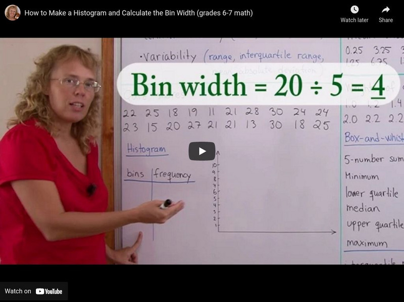 Math Mammoth: How to Make a Histogram and Calculate the Bin Width Instructional Video
