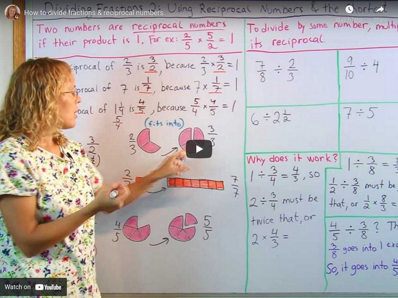 Math Mammoth: How to Divide Fractions and Reciprocal Numbers Instructional Video Math Mammoth: How to Divide Fractions and Reciprocal Numbers Instructional Video