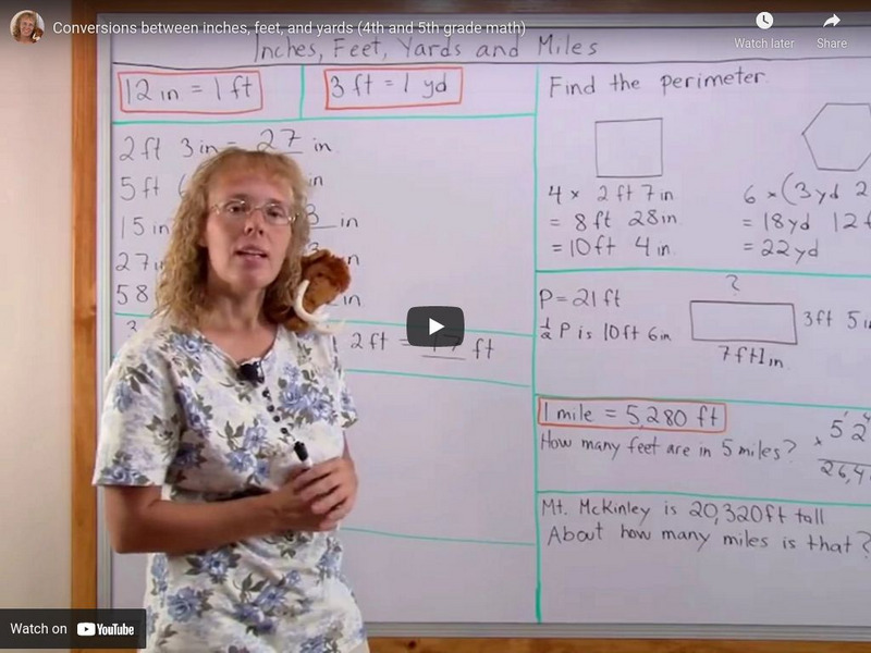 Math Mammoth: Conversions Between Inches, Feet, and Yards Instructional Video
