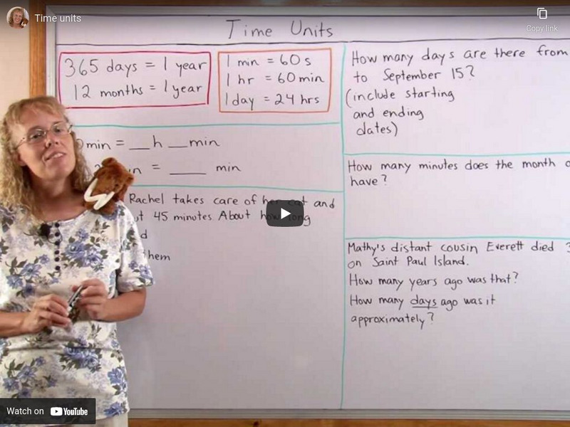 Math Mammoth: Time Units Instructional Video