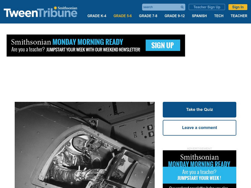 Tween Tribune: John Glenn, the 1st American to Orbit Earth, Has Died at 95 Article