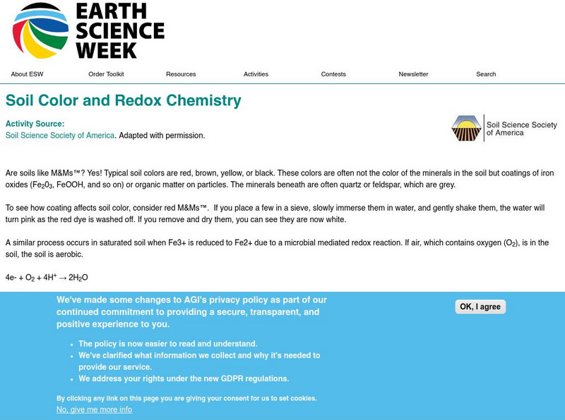 American Geosciences Institute: Earth Science Week: Soil Color and Redox Chemistry Activity American Geosciences Institute: Earth Science Week: Soil Color and Redox Chemistry Activity