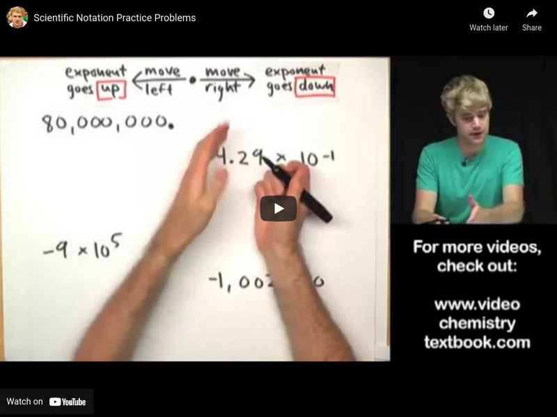 Science With Tyler De Witt: Scientific Notation Practice Problems Instructional Video