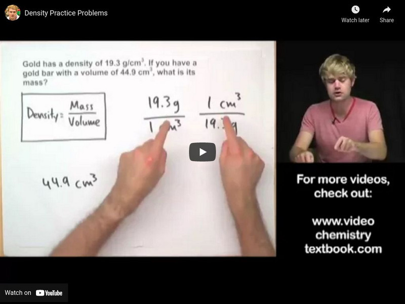 Science With Tyler De Witt: Density Practice Problems Instructional Video Science With Tyler De Witt: Density Practice Problems Instructional Video