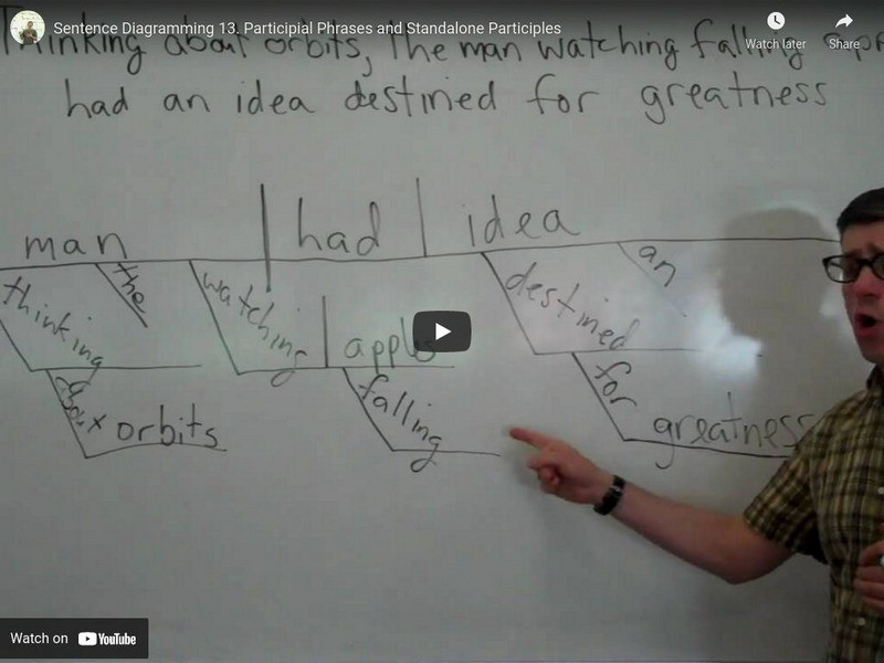 Sentence Diagramming 13: Participial Phrases and Standalone Participles Instructional Video Sentence Diagramming 13: Participial Phrases and Standalone Participles Instructional Video