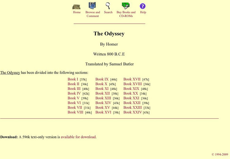 Mit: Internet Classics Archive: The Odyssey by Homer Primary Mit: Internet Classics Archive: The Odyssey by Homer Primary