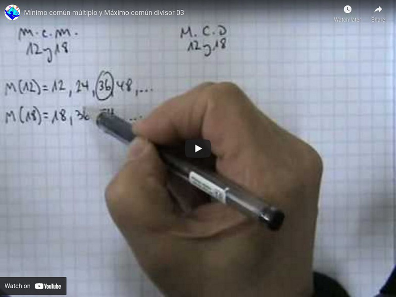 Sector Matematica: Minimo Comun Multiplo Y Maximo Comun Divisor 03 Instructional Video Sector Matematica: Minimo Comun Multiplo Y Maximo Comun Divisor 03 Instructional Video