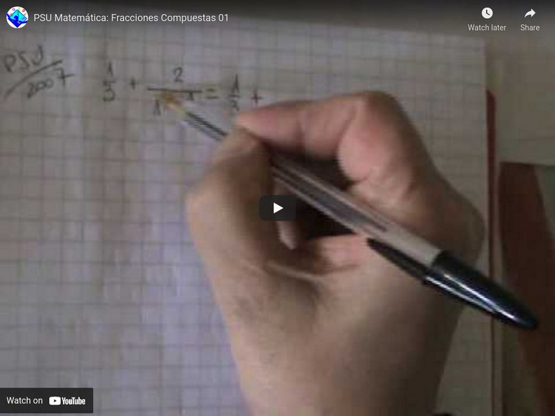 Sector Matematica: Fracciones Compuesta 01 Instructional Video Sector Matematica: Fracciones Compuesta 01 Instructional Video