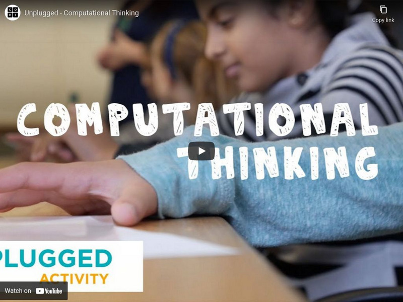 Code Studio: Computational Thinking: Unplugged: Computational Thinking Instructional Video Code Studio: Computational Thinking: Unplugged: Computational Thinking Instructional Video