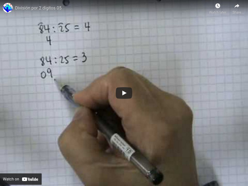 Sector Matematica: Division Por 2 Digitos 05 Instructional Video Sector Matematica: Division Por 2 Digitos 05 Instructional Video