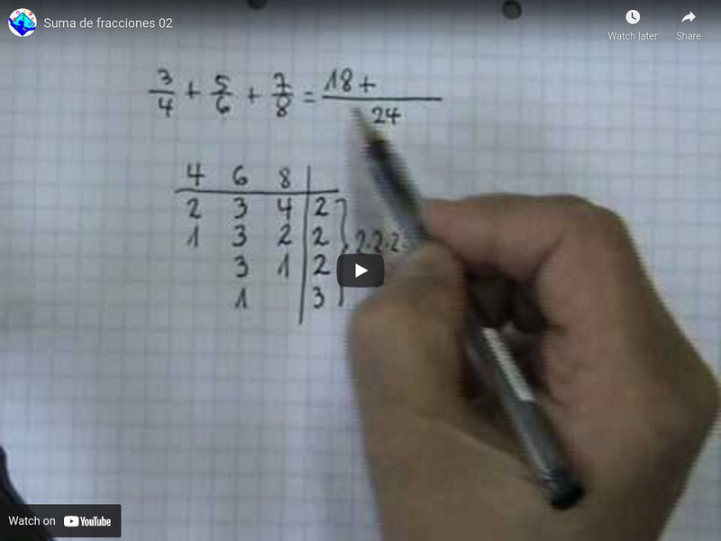 Sector Matematica: Suma De Fracciones 02 Instructional Video Sector Matematica: Suma De Fracciones 02 Instructional Video