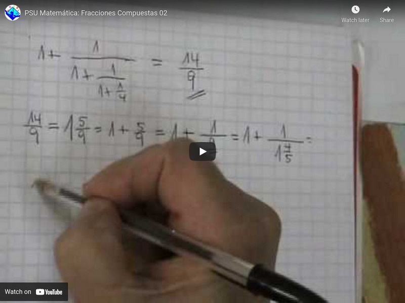 Sector Matematica: Fracciones Compuesta 02 Instructional Video Sector Matematica: Fracciones Compuesta 02 Instructional Video