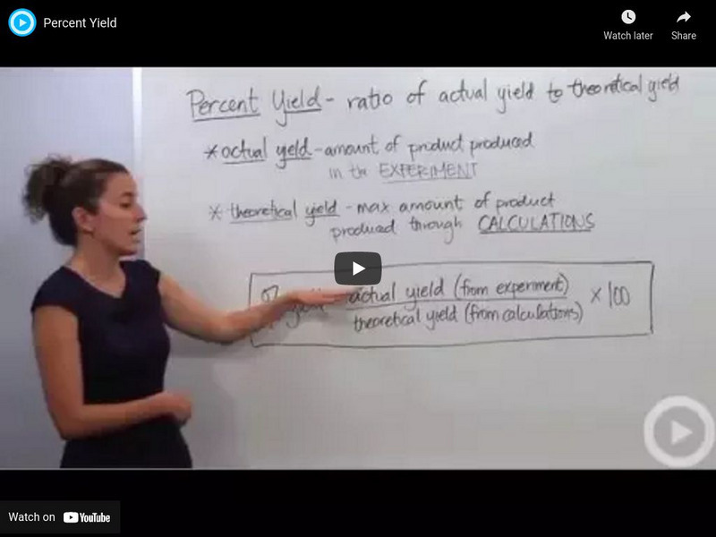 Brightstorm: Science: Percent Yield Instructional Video Brightstorm: Science: Percent Yield Instructional Video