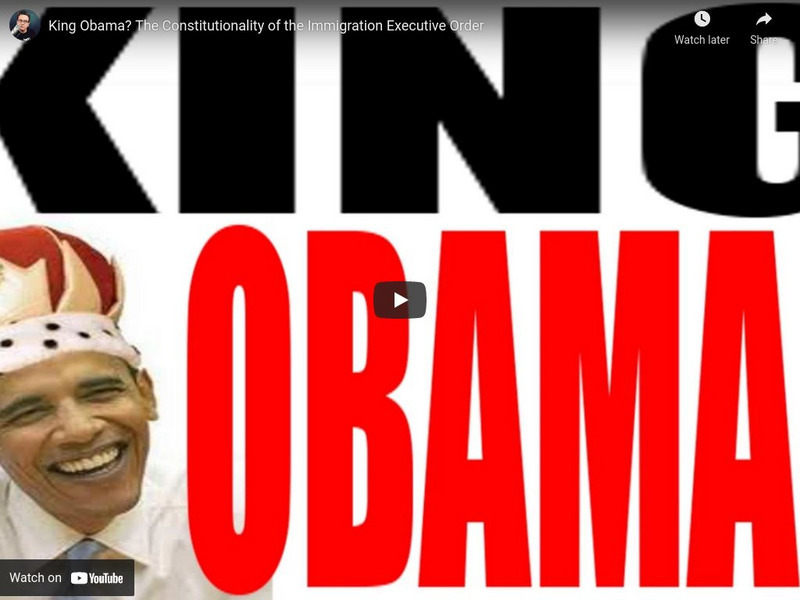 Hip Hughes History: King Obama? Constitutionality of Immigration Executive Order Instructional Video Hip Hughes History: King Obama? Constitutionality of Immigration Executive Order Instructional Video