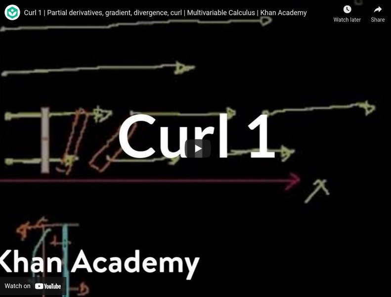 Khan Academy: Calculus: Curl 1 Instructional Video Khan Academy: Calculus: Curl 1 Instructional Video