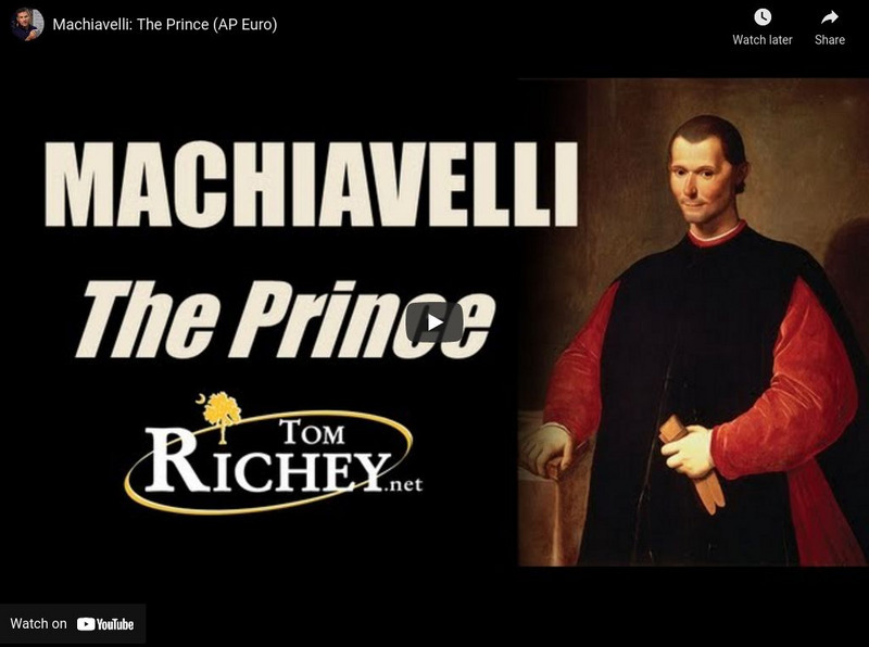 Tom Richey: Machiavelli: The Prince Instructional Video Tom Richey: Machiavelli: The Prince Instructional Video