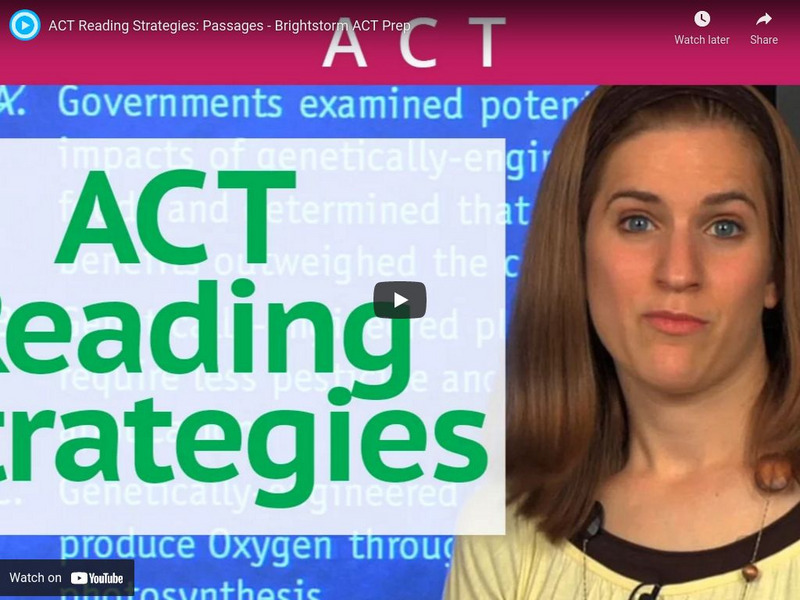 Brightstorm Act Prep: Act Reading Strategies: Passages Instructional Video