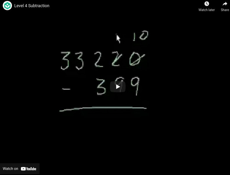 Khan Academy: Subtraction With Borrowing (Regrouping): Level 4 Subtraction Instructional Video Khan Academy: Subtraction With Borrowing (Regrouping): Level 4 Subtraction Instructional Video