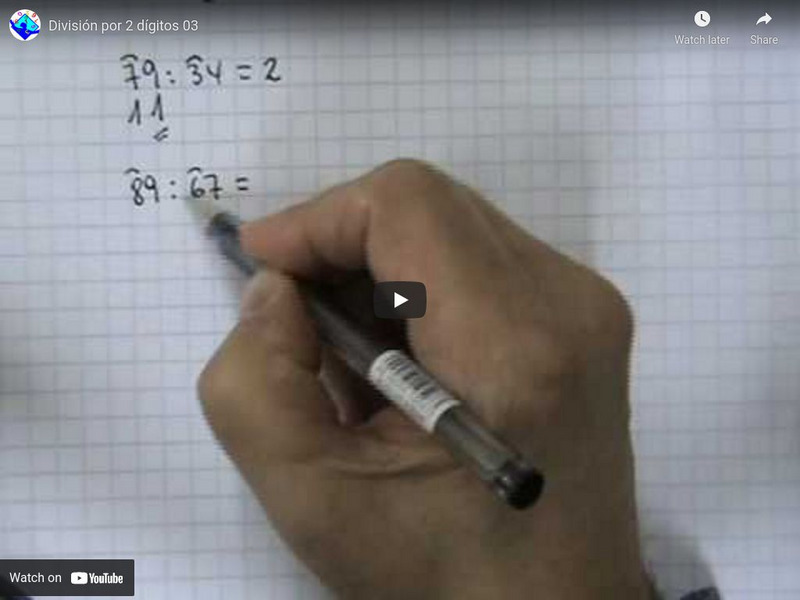 Sector Matematica: Division Por 2 Digitos 03 Instructional Video Sector Matematica: Division Por 2 Digitos 03 Instructional Video