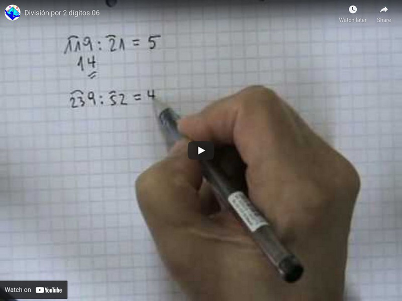 Sector Matematica: Division Por 2 Digitos 06 Instructional Video Sector Matematica: Division Por 2 Digitos 06 Instructional Video