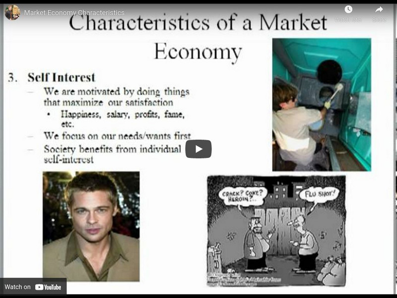 Characteristics of a Market Economy Instructional Video Characteristics of a Market Economy Instructional Video