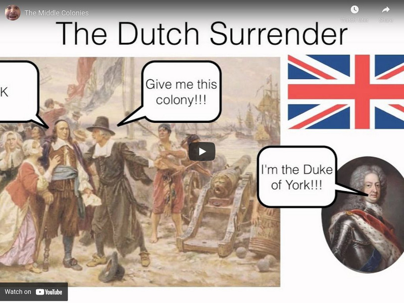 The Original Thirteen Colonies: The Middle Colonies Instructional Video