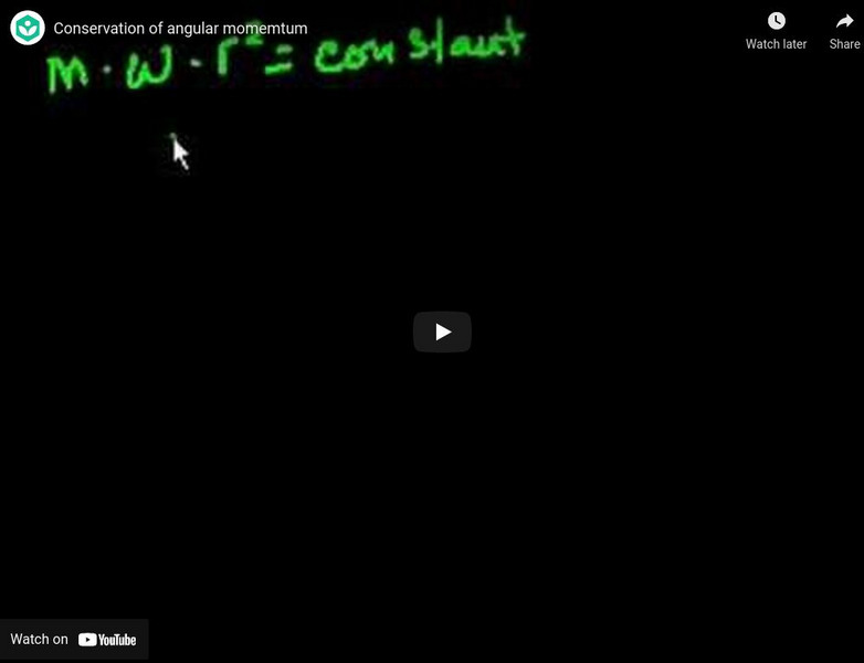 Khan Academy: Conservation of Angular Momentum Instructional Video