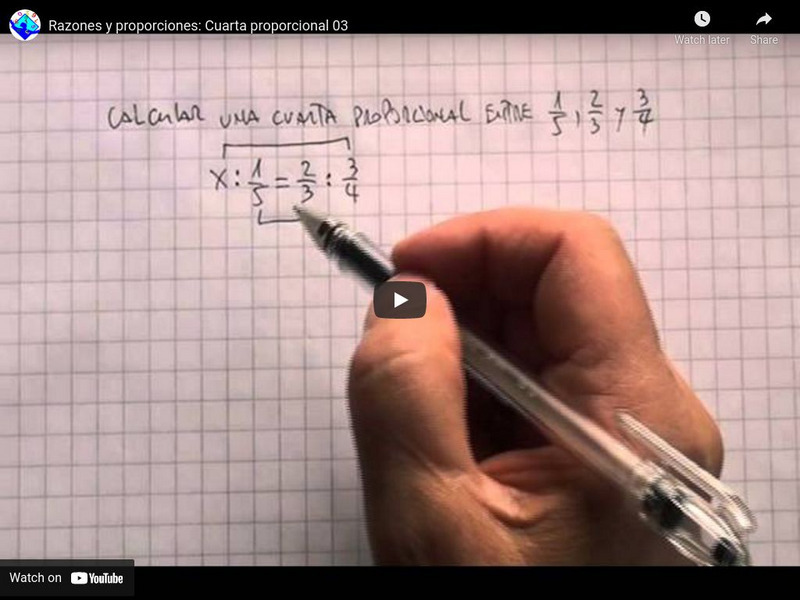 Sector Matematica: Razones Y Proporciones: Cuarta Proporcional 03 Instructional Video Sector Matematica: Razones Y Proporciones: Cuarta Proporcional 03 Instructional Video