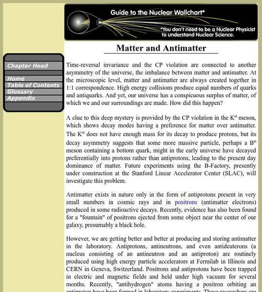 Berkeley Lab: Matter and Antimatter Handout Berkeley Lab: Matter and Antimatter Handout