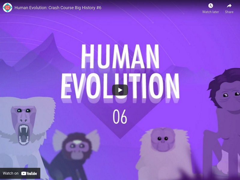 Crash Course Big History #6: Human Evolution Instructional Video