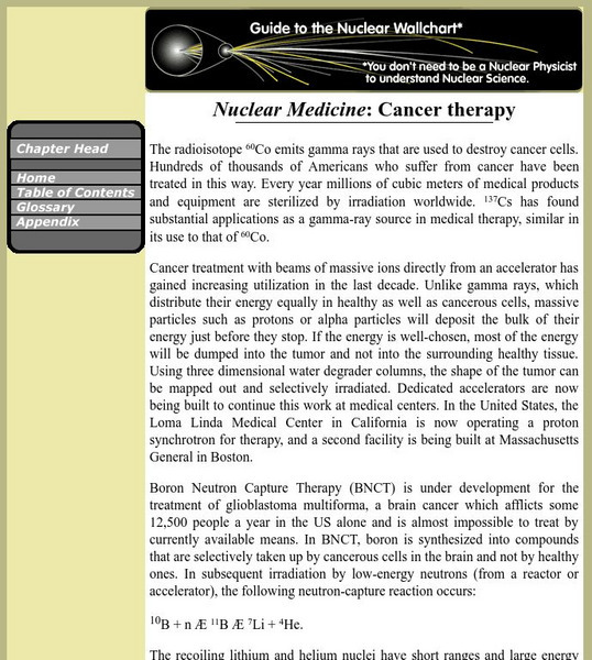 Berkeley Lab: Nuclear Medicine: Cancer Therapy Handout Berkeley Lab: Nuclear Medicine: Cancer Therapy Handout