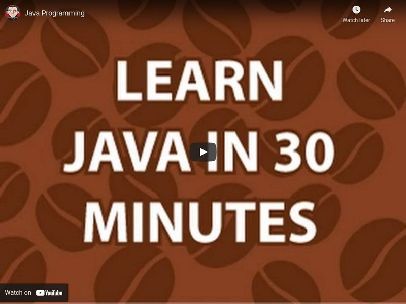 Derek Banas: Java Programming Instructional Video