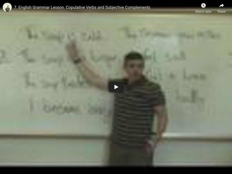 English Grammar Lesson: Copulative Verbs and Subjective Complements Instructional Video English Grammar Lesson: Copulative Verbs and Subjective Complements Instructional Video