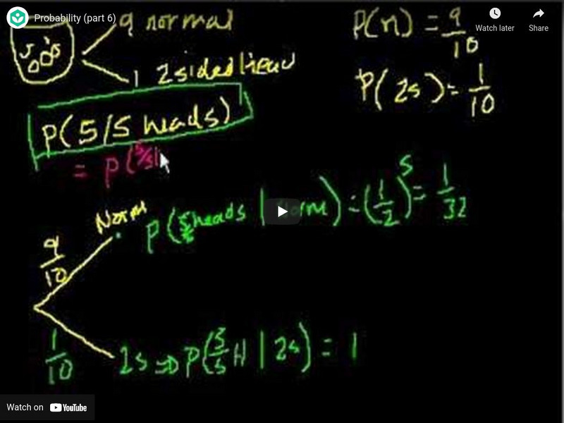 Khan Academy: Probability: Probability (Part 6) Instructional Video Khan Academy: Probability: Probability (Part 6) Instructional Video