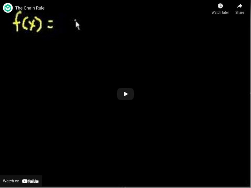 Khan Academy: Calculus: The Chain Rule Instructional Video Khan Academy: Calculus: The Chain Rule Instructional Video