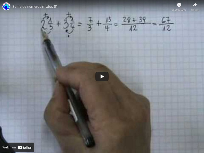 Sector Matematica: Suma De Numeros Mixtos 01 Instructional Video Sector Matematica: Suma De Numeros Mixtos 01 Instructional Video