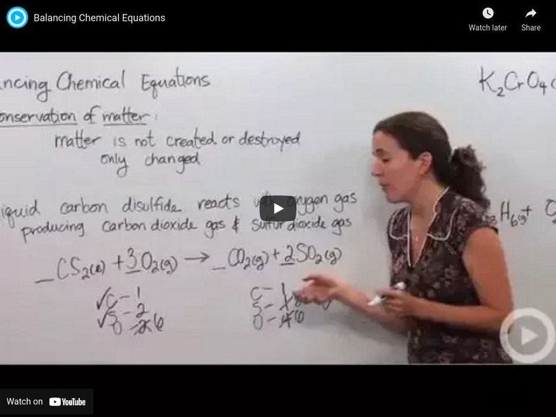Brightstorm: Balancing Chemical Equations Instructional Video