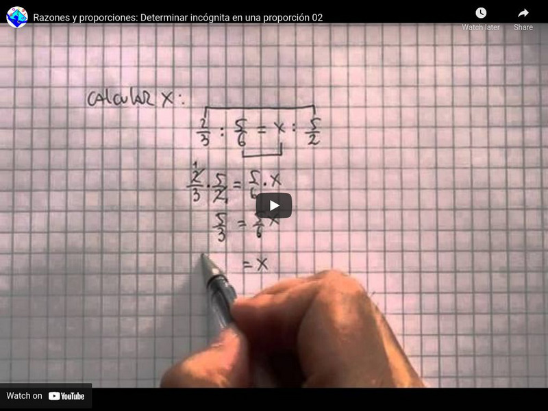 Sector Matematica: Determinar Incognita en Una Proporcion 02 Instructional Video Sector Matematica: Determinar Incognita en Una Proporcion 02 Instructional Video