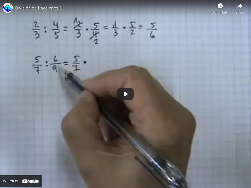 Sector Matematica: Division De Fracciones 01 Instructional Video Sector Matematica: Division De Fracciones 01 Instructional Video