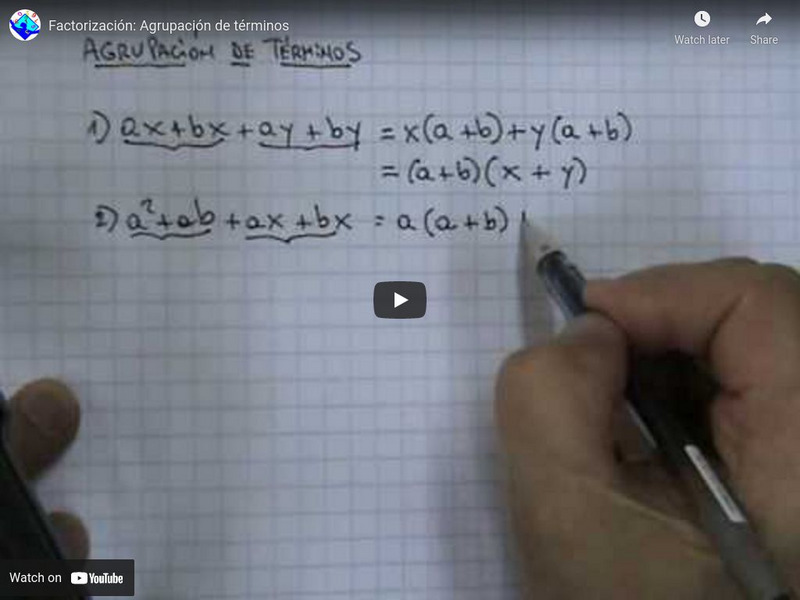 Sector Matematica: Agrupacion De Terminos Instructional Video Sector Matematica: Agrupacion De Terminos Instructional Video