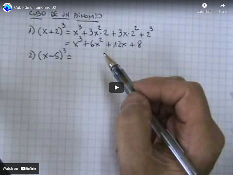 Sector Matematica: Cubo De Un Binomio 02 Instructional Video Sector Matematica: Cubo De Un Binomio 02 Instructional Video