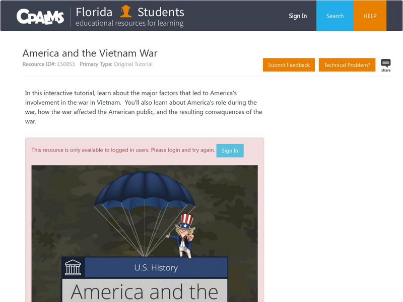 Florida State University Cpalms: Florida Students: America and the Vietnam War Unit Plan Florida State University Cpalms: Florida Students: America and the Vietnam War Unit Plan