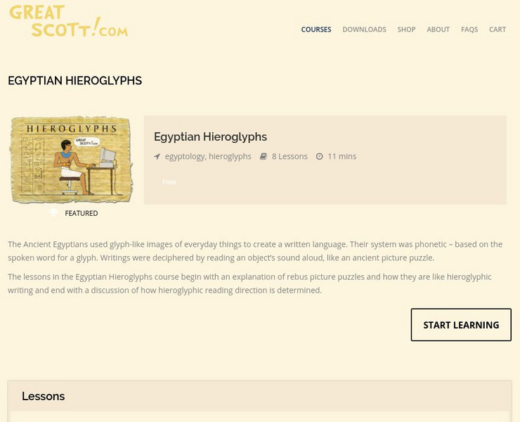 Great Scott: Hieroglyphs Website