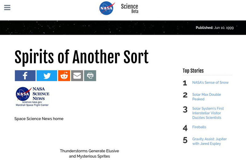 Nasa: Spirits of Another Sort Article Nasa: Spirits of Another Sort Article